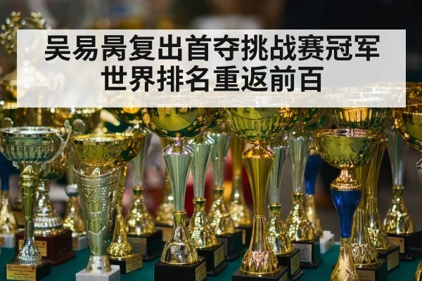 吴易昺复出首夺挑战赛冠军世界排名重返前百
